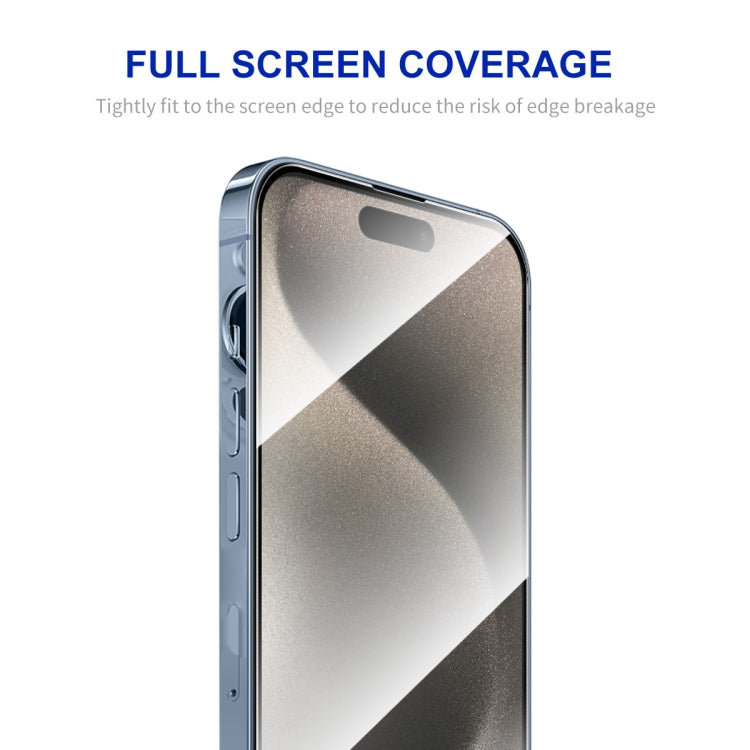 For iPhone 15 Pro Max ENKAY Easy Install High Alumina Silicon Full Glass Film - iPhone 15 Pro Max Tempered Glass by ENKAY | Online Shopping South Africa | PMC TechLife | Buy Now Pay Later Mobicred