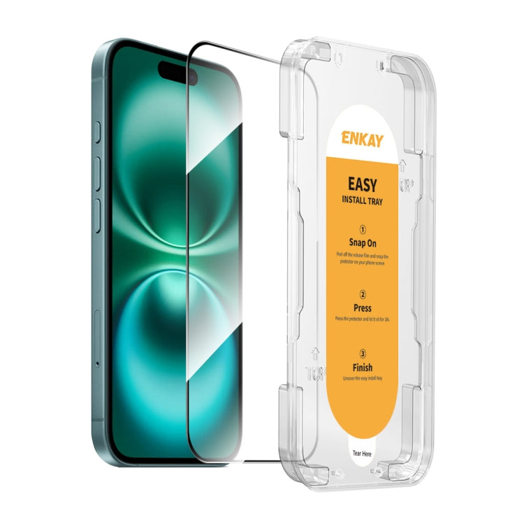 For iPhone 16 ENKAY Easy Install High Alumina Silicon Full Glass Film - free shipping - PMC Jewellery - Order now!