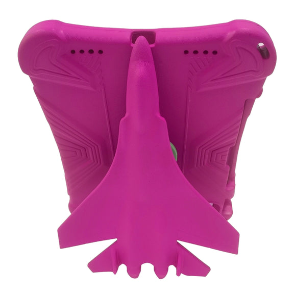 For iPad Air 11 2024 360 Rotation Aircraft Holder EVA Shockproof Tablet Case(RoseRed)