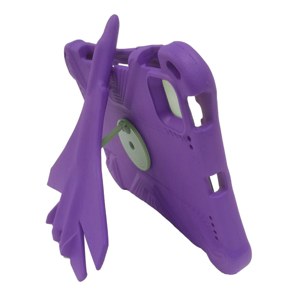 For iPad Air 11 2025 / 2024 360 Rotation Aircraft Holder EVA Shockproof Tablet Case(Purple)