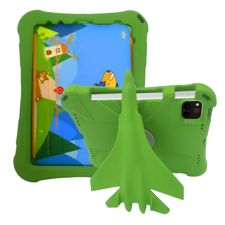 For iPad Air 11 2024 360 Rotation Aircraft Holder EVA Shockproof Tablet Case(Green) - iPad Air 11 2024 Cases by PMC TechLife | Online Shopping South Africa | PMC TechLife | Buy Now Pay Later Mobicred