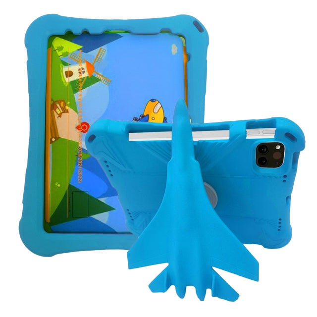 For iPad Pro 11 2024 360 Rotation Aircraft Holder EVA Shockproof Tablet Case(Blue)