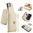 For iPhone 15 Pro Max MagSafe Crossbody Multi-functional Zipper Wallet Litchi Leather Phone Case(White) - iPhone 15 Pro Max Cases by PMC TechLife | Online Shopping South Africa | PMC TechLife