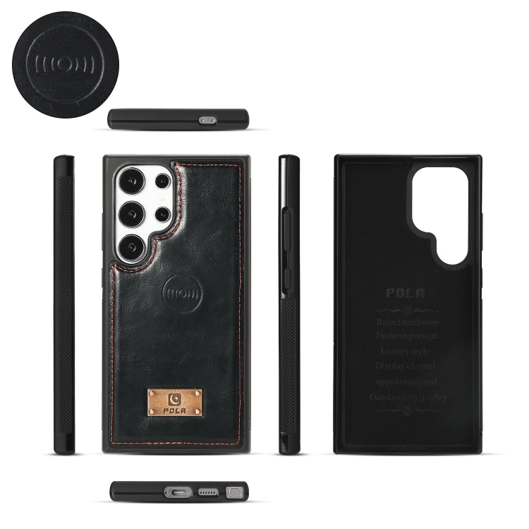 For Samsung Galaxy S24 Ultra 5G Multi-functional Zipper Wallet Leather Phone Case(Black)