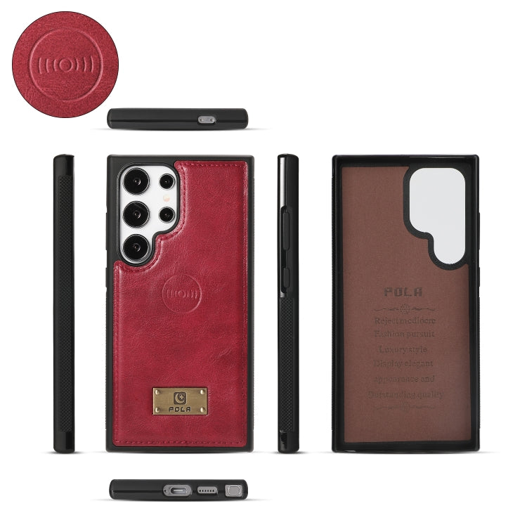 For Samsung Galaxy S24 Ultra 5G Multi-functional Zipper Wallet Leather Phone Case(Red)