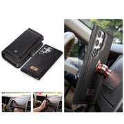 For Samsung Galaxy S24+ 5G Multi-functional Zipper Wallet Leather Phone Case(Black)