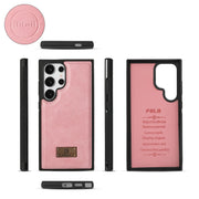 For Samsung Galaxy S24+ 5G Multi-functional Zipper Wallet Leather Phone Case(Pink)