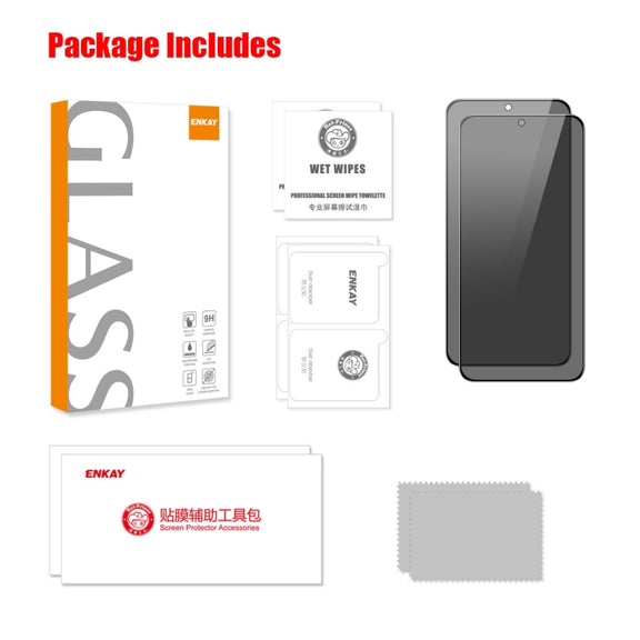 For Samsung Galaxy S24+ 5G 2pcs ENKAY Hat-Prince 360 Degree Anti-peeping Privacy Full Screen Tempered Glass Film
