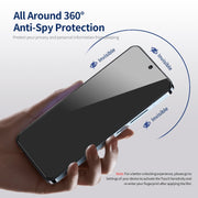 For Samsung Galaxy S24 5G 2pcs ENKAY Hat-Prince 360 Degree Anti-peeping Privacy Full Screen Tempered Glass Film