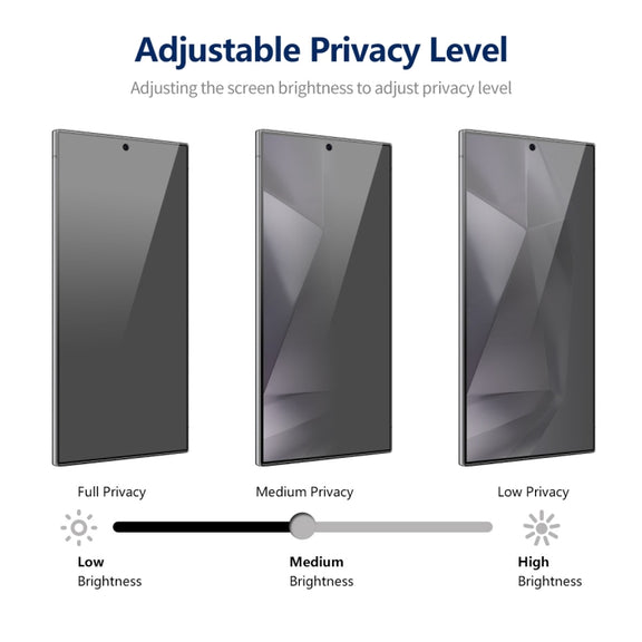 For Samsung Galaxy S24 Ultra 5G 5pcs ENKAY Hat-Prince 360 Degree Anti-peeping Privacy Full Screen Tempered Glass Film