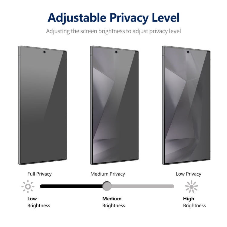 For Samsung Galaxy S24 Ultra 5G 5pcs ENKAY Hat-Prince 360 Degree Anti-peeping Privacy Full Screen Tempered Glass Film