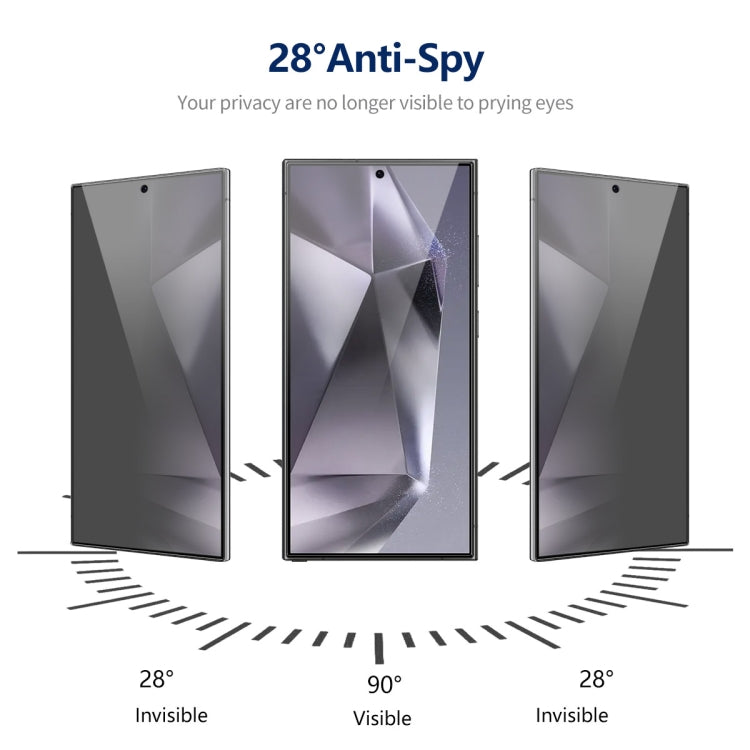 For Samsung Galaxy S24 Ultra 5G 5pcs ENKAY Hat-Prince 360 Degree Anti-peeping Privacy Full Screen Tempered Glass Film
