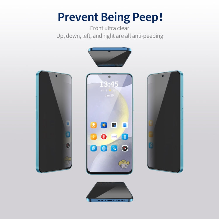 For Samsung Galaxy S24+ 5G 5pcs ENKAY Hat-Prince 360 Degree Anti-peeping Privacy Full Screen Tempered Glass Film