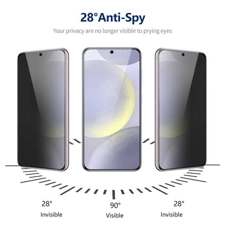 For Samsung Galaxy S24 5G 5pcs ENKAY Hat-Prince 360 Degree Anti-peeping Privacy Full Screen Tempered Glass Film