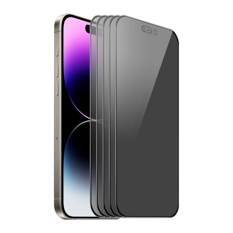 For iPhone 14 Pro Max 5pcs ENKAY Hat-Prince 360 Degree Anti-peeping Privacy Full Screen Tempered Glass Film - free shipping - PMC TechLife - Order now!