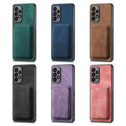 For Samsung Galaxy S25 Ultra 5G Retro Leather Card Bag Magnetic Phone Case(Pink)