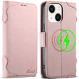 For iPhone 13 SUTENI J07 Multifunctional Horizontal Flip Magsafe Leather Phone Case(Pink) - iPhone 13 Cases by Suteni | Online Shopping South Africa | PMC TechLife | Buy Now Pay Later Mobicred