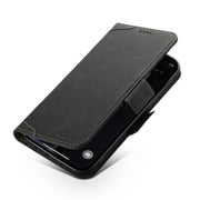 For iPhone 15 SUTENI J07 Multifunctional Horizontal Flip Magsafe Leather Phone Case(Black)