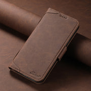 For iPhone 15 SUTENI J07 Multifunctional Horizontal Flip Magsafe Leather Phone Case(Brown)