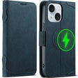 For iPhone 15 SUTENI J07 Multifunctional Horizontal Flip Magsafe Leather Phone Case(Blue) - iPhone 15 Cases by Suteni | Online Shopping South Africa | PMC TechLife | Buy Now Pay Later Mobicred