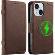 For iPhone 15 Plus SUTENI J07 Multifunctional Horizontal Flip Magsafe Leather Phone Case(Brown) - iPhone 15 Plus Cases by Suteni | Online Shopping South Africa | PMC TechLife | Buy Now Pay Later Mobicred