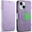 For iPhone 15 Plus SUTENI J07 Multifunctional Horizontal Flip Magsafe Leather Phone Case(Purple) - iPhone 15 Plus Cases by Suteni | Online Shopping South Africa | PMC TechLife | Buy Now Pay Later Mobicred