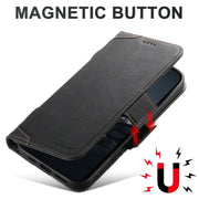 For iPhone 16 SUTENI J07 Multifunctional Horizontal Flip Magsafe Leather Phone Case(Black)