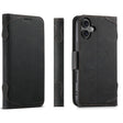 For iPhone 16 SUTENI J07 Multifunctional Horizontal Flip Magsafe Leather Phone Case(Black) - free shipping - PMC TechLife - Order now!