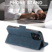 For iPhone 16 Pro SUTENI J07 Multifunctional Horizontal Flip Magsafe Leather Phone Case(Blue)