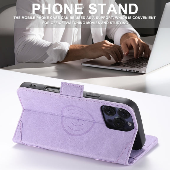 For iPhone 16 Plus SUTENI J07 Multifunctional Horizontal Flip Magsafe Leather Phone Case(Purple)