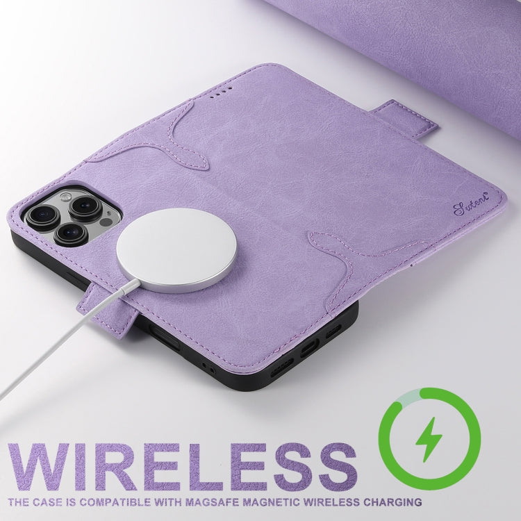 For iPhone 16 Plus SUTENI J07 Multifunctional Horizontal Flip Magsafe Leather Phone Case(Purple)