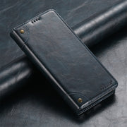 For Samsug Galaxy S24 Ultra 5G Suteni Baroque Calf Texture Buckle Wallet Leather Phone Case(Blue)