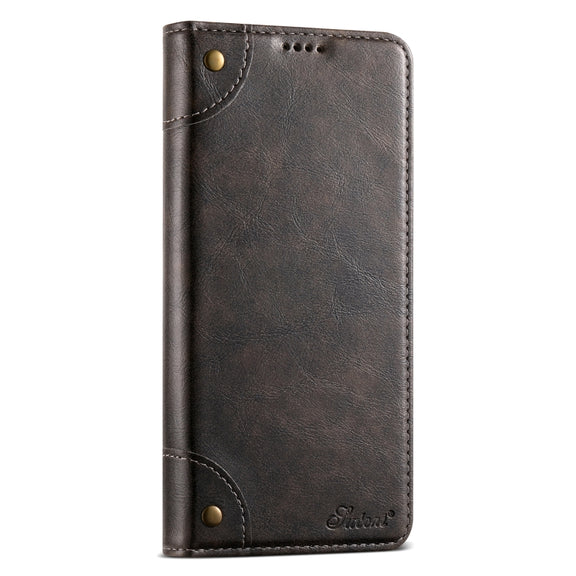 For Samsung Galaxy S24+ 5G Suteni Baroque Calf Texture Buckle Wallet Leather Phone Case(Black)