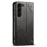 For Samsung Galaxy S24+ 5G Suteni Baroque Calf Texture Buckle Wallet Leather Phone Case(Black)