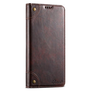 For Samsung Galaxy S24+ 5G Suteni Baroque Calf Texture Buckle Wallet Leather Phone Case(Brown)