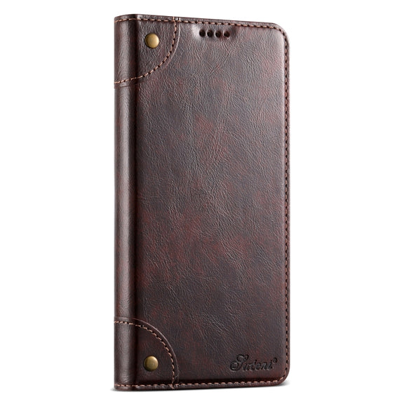 For Samsung Galaxy S24+ 5G Suteni Baroque Calf Texture Buckle Wallet Leather Phone Case(Brown)