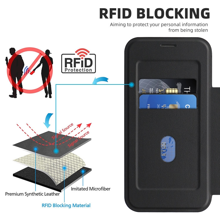 For iPhone 15 Plus Colored Shield MagSafe Magnetic RFID Anti-theft Leather Phone Case(Blue) - iPhone 15 Plus Cases by PMC TechLife | Online Shopping South Africa | PMC TechLife