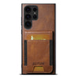For Samsung Galaxy S24 Ultra 5G Suteni H03 Oil Wax Leather Wallet Stand Back Phone Case(Brown) - free shipping - PMC Jewellery - Order now!