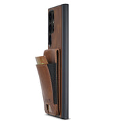 For Samsung Galaxy S24 Ultra 5G Suteni H03 Oil Wax Leather Wallet Stand Back Phone Case(Brown)