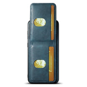 For Samsung Galaxy S24+ 5G Suteni H03 Oil Wax Leather Wallet Stand Back Phone Case(Blue)
