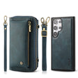 For Samsung Galaxy S24 Ultra 5G Crossbody Multi-functional Zipper Wallet Leather Phone Case(Green) - Galaxy S24 Ultra 5G Cases by PMC Jewellery | Online Shopping South Africa | PMC Jewellery | Buy Now Pay Later Mobicred