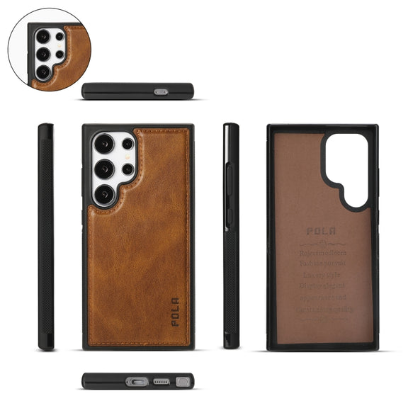 For Samsung Galaxy S24 Ultra 5G Crossbody Multi-functional Zipper Wallet Leather Phone Case(Brown)