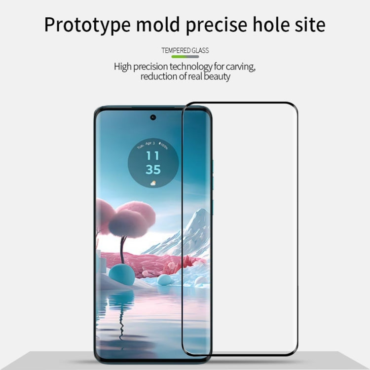 For Motorola Moto Edge 40 Neo MOFI 9H 3D Hot Bending Tempered Glass Film(Black) - free shipping - PMC TechLife - Order now!