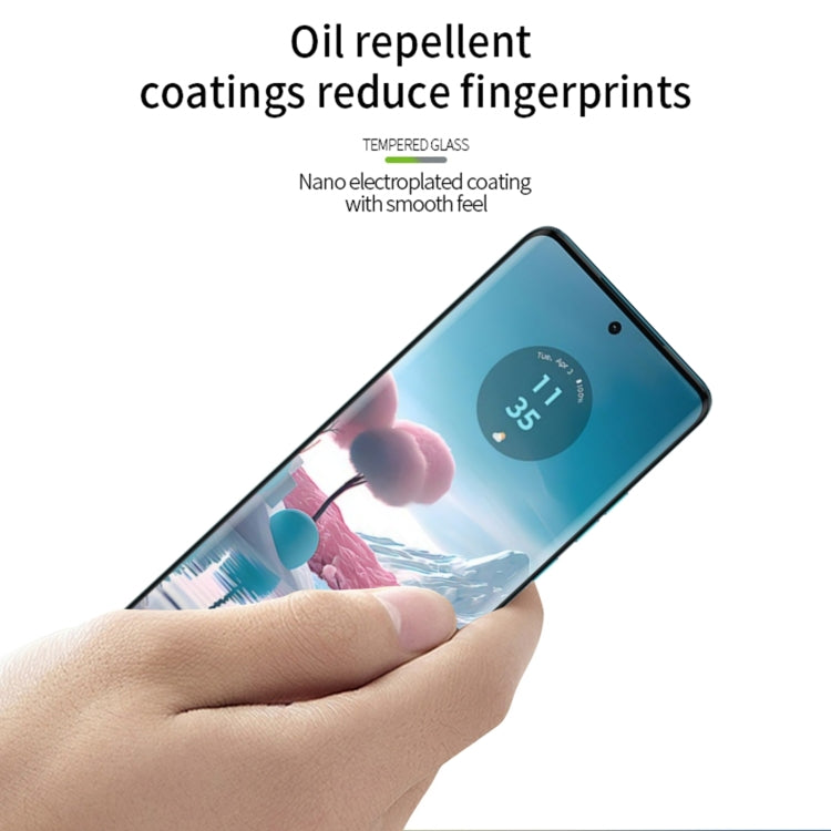 For Motorola Moto Edge 40 Neo MOFI 9H 3D Hot Bending Tempered Glass Film(Black) - free shipping - PMC TechLife - Order now!