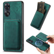 For OPPO Reno8 T 4G Retro Leather Card Bag Magnetic Phone Case(Green) - OPPO Cases by PMC TechLife | Online Shopping South Africa | PMC TechLife | Buy Now Pay Later Mobicred