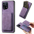 For OPPO Find X5 Retro Leather Card Bag Magnetic Phone Case(Purple) - free shipping - PMC TechLife - Order now!