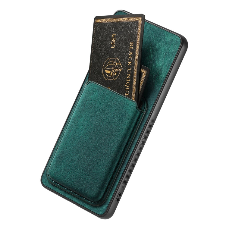 For OPPO A16 Retro Leather Card Bag Magnetic Phone Case(Green) - OPPO Cases by PMC TechLife | Online Shopping South Africa | PMC TechLife | Buy Now Pay Later Mobicred