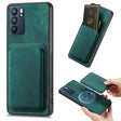 For OPPO Reno6 5G Retro Leather Card Bag Magnetic Phone Case(Green) - free shipping - PMC TechLife - Order now!