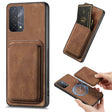 For OPPO A93 5G/A74 5G/A54 5G Retro Leather Card Bag Magnetic Phone Case(Brown) - OPPO Cases by PMC TechLife | Online Shopping South Africa | PMC TechLife | Buy Now Pay Later Mobicred