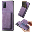 For OPPO A52 / A72/ A92 Retro Leather Card Bag Magnetic Phone Case(Purple) - OPPO Cases by PMC TechLife | Online Shopping South Africa | PMC TechLife | Buy Now Pay Later Mobicred